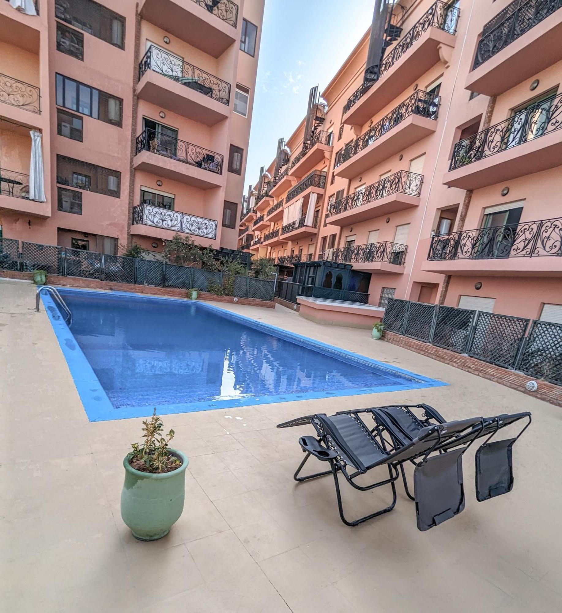 Apartement Panoramic View Majorelle Garden With Pool Marrakesh Exterior foto